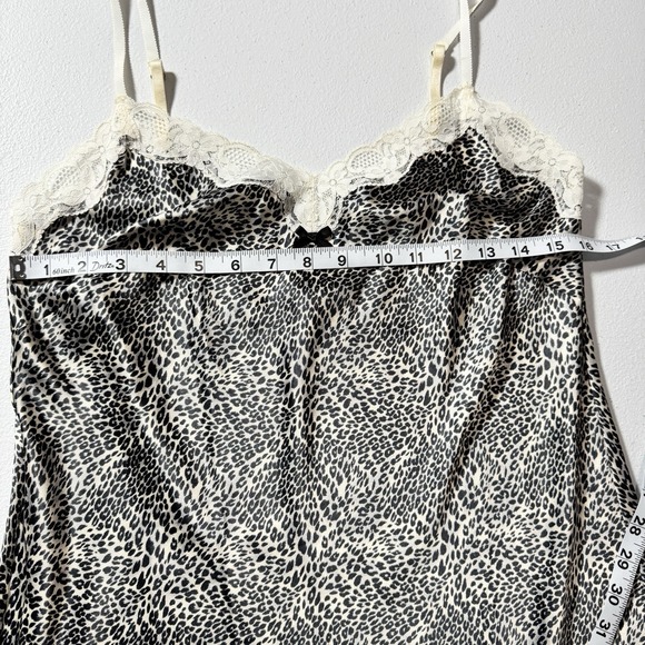 Victoria's Secret Leopard Lace Chemise Slip Dress 90s Grunge Y2K M Dark romance - Picture 9 of 11